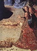 GOES, Hugo van der The Adoration of the Shepherds (detail) Spain oil painting artist